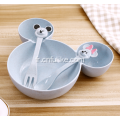 Vaisselle pour enfants en forme de paille de blé en forme de Mickey Mouse